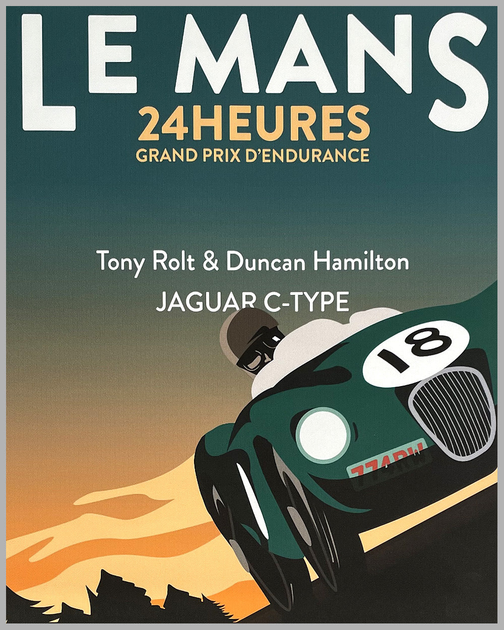 Le Mans 1953 modern print on canvas 2