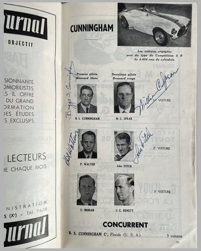 24 Heures du Mans 1953 official autographed program, cover by Geo Ham 4