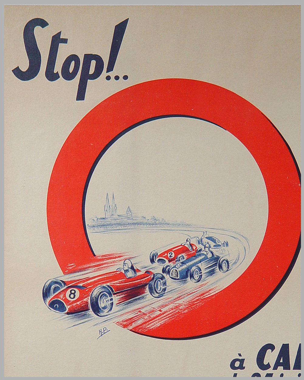 1954 Circuit de la Prairie original event poster 2