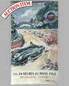 Les 24 Heures du Mans 1954 race program with color cover by Geo Ham