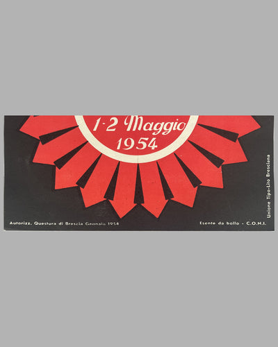 Mille Miglia 1954 original mini advertising poster 3