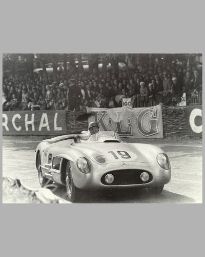 1955 - 24 Hours of Le Mans photographic print, Fangio in the Mercedes 300 SLR