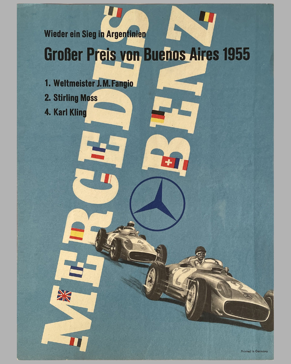 Grober Preis von Buenos Aires 1955, Mercedes original victory poster