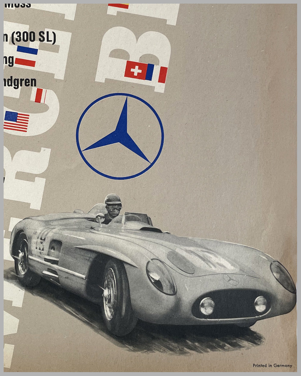 1955 Grand Prix of Sweden Mercedes poster 2