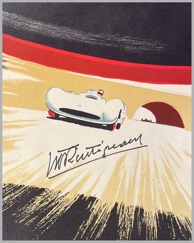 1955 Grand Prix of Monaco poster by J. Ramel, autographed by Trintignant 2