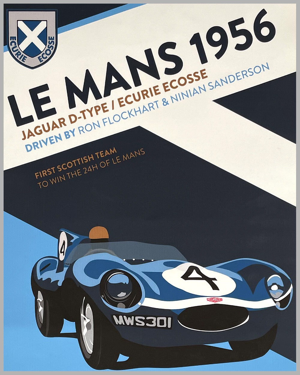 Le Mans 1956 modern print on canvas 2