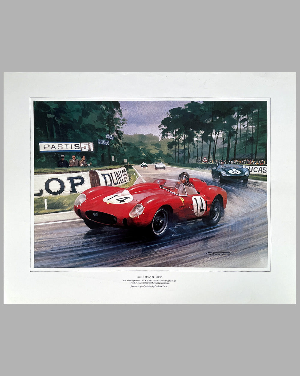 1958 24 Hours of Le Mans print by Graham Turner (Michael’s son)