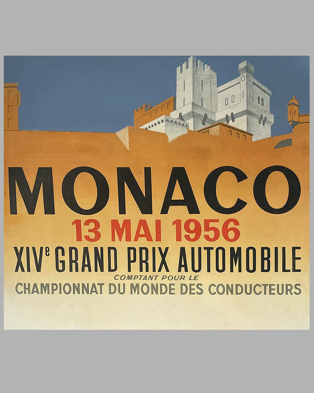 1956 Grand Prix of Monaco original poster by J. Ramel 2
