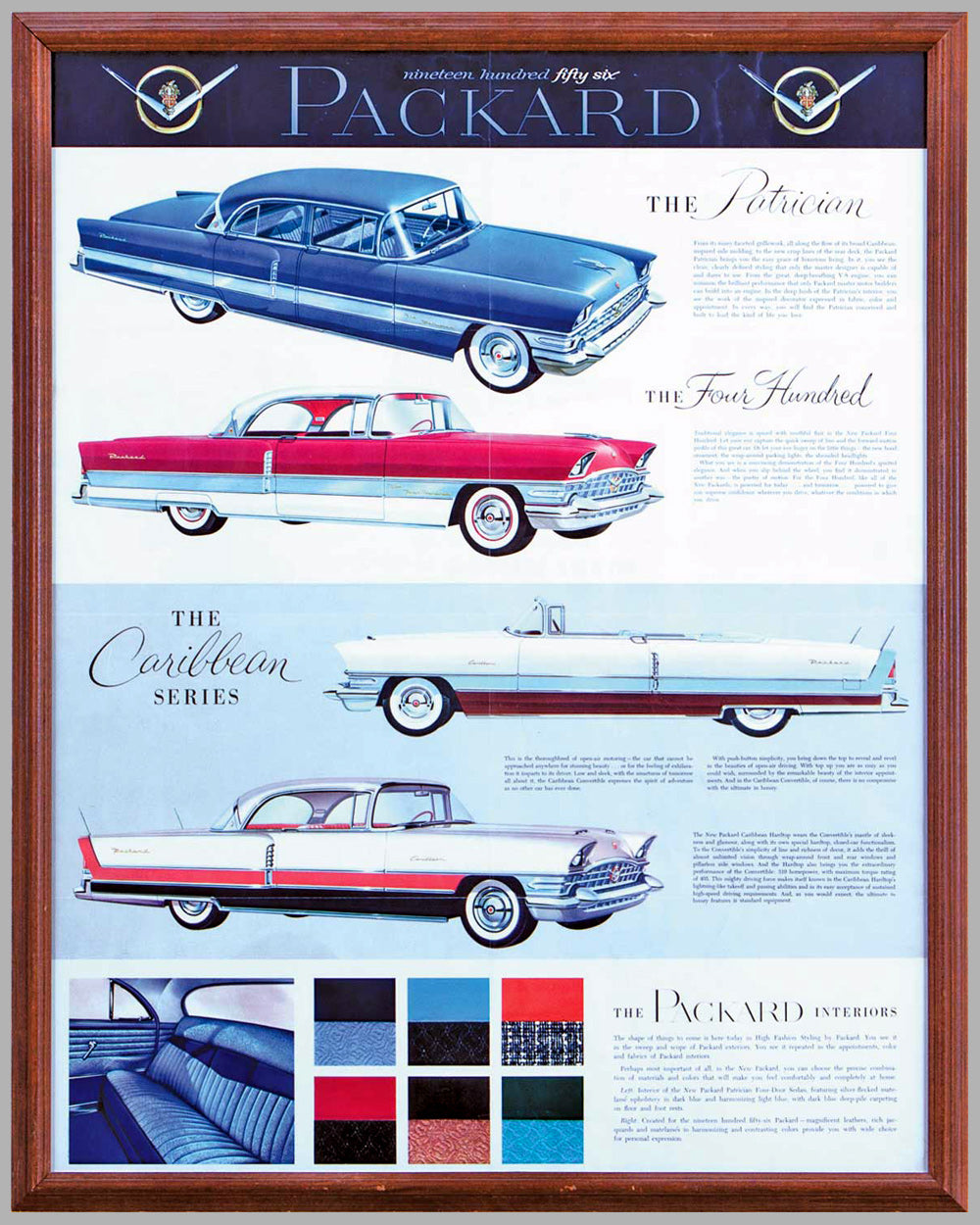 1956 Packard original dealer showroom poster, 1956