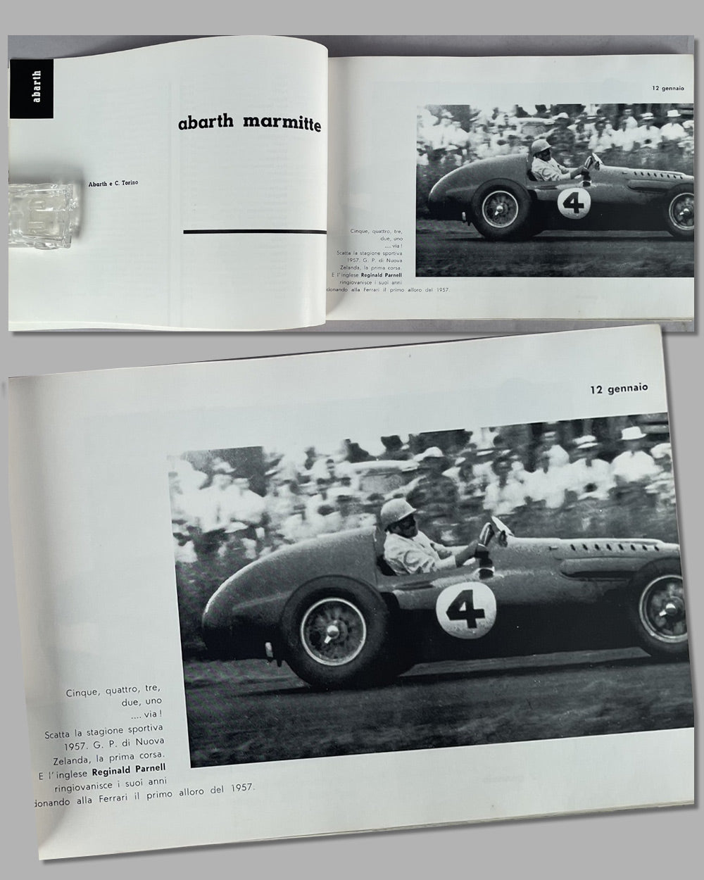 1957 Ferrari Yearbook, 1971 U.S. reproduction, cover design by Antonio de Giusti 4