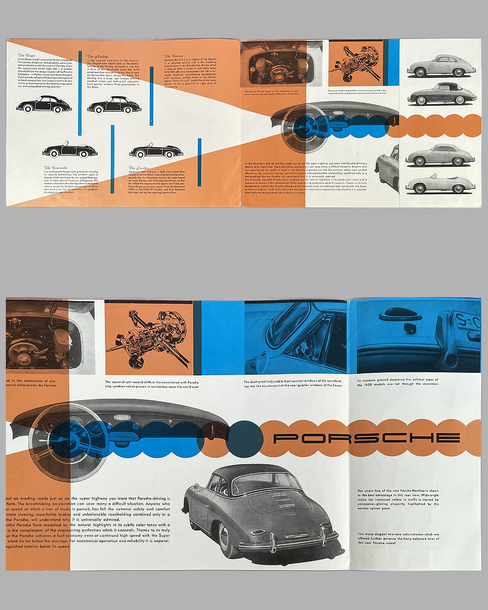 Porsche 356A factory sales brochure, printed in 1957 2