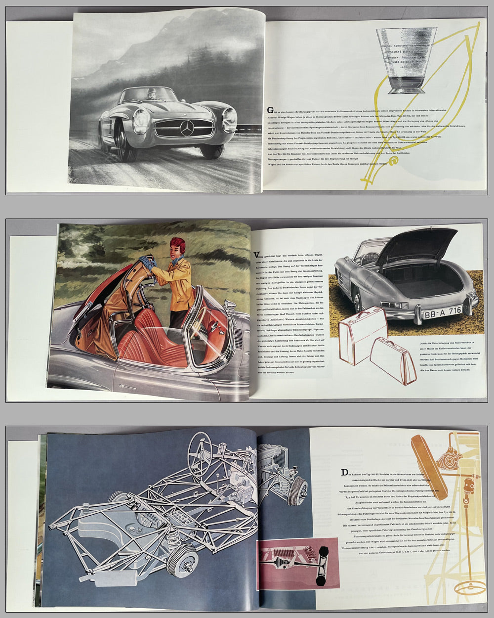 Mercedes Benz 300SL Roadster Deluxe factory sales brochure, 1958 2