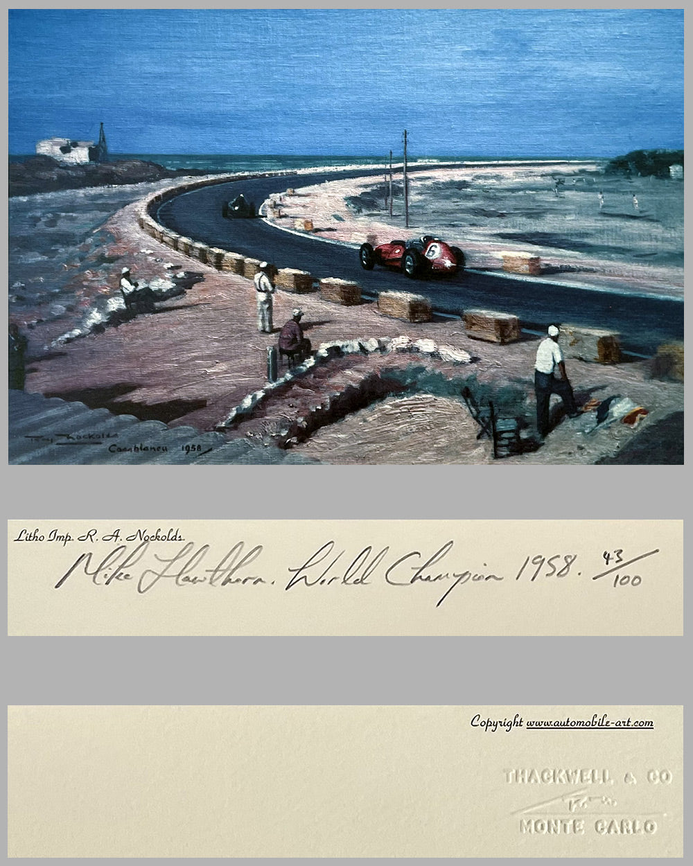 Grand Prix of Monaco 1958 print by Roy Nockolds 2