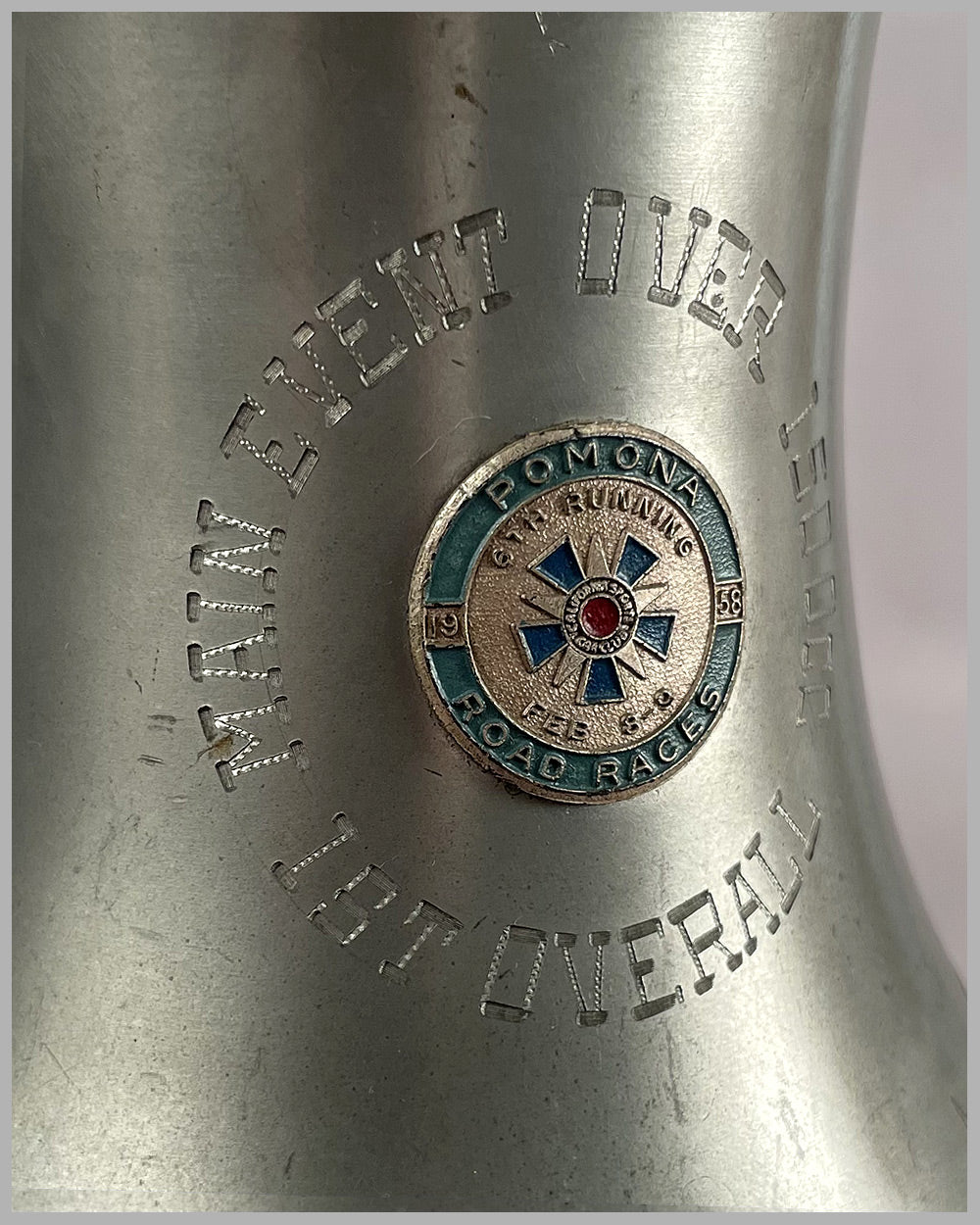 Pomona Road Races, February 9th, 1958 1st place trophy 5