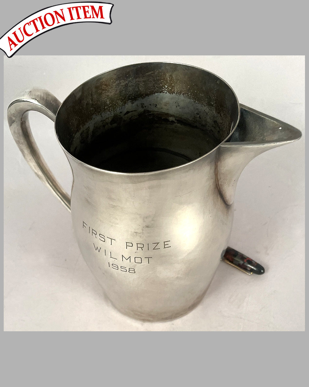 16 - Water pitcher trophy from Sports Car event in 1958 at Wilmot Raceway, Wisconsin