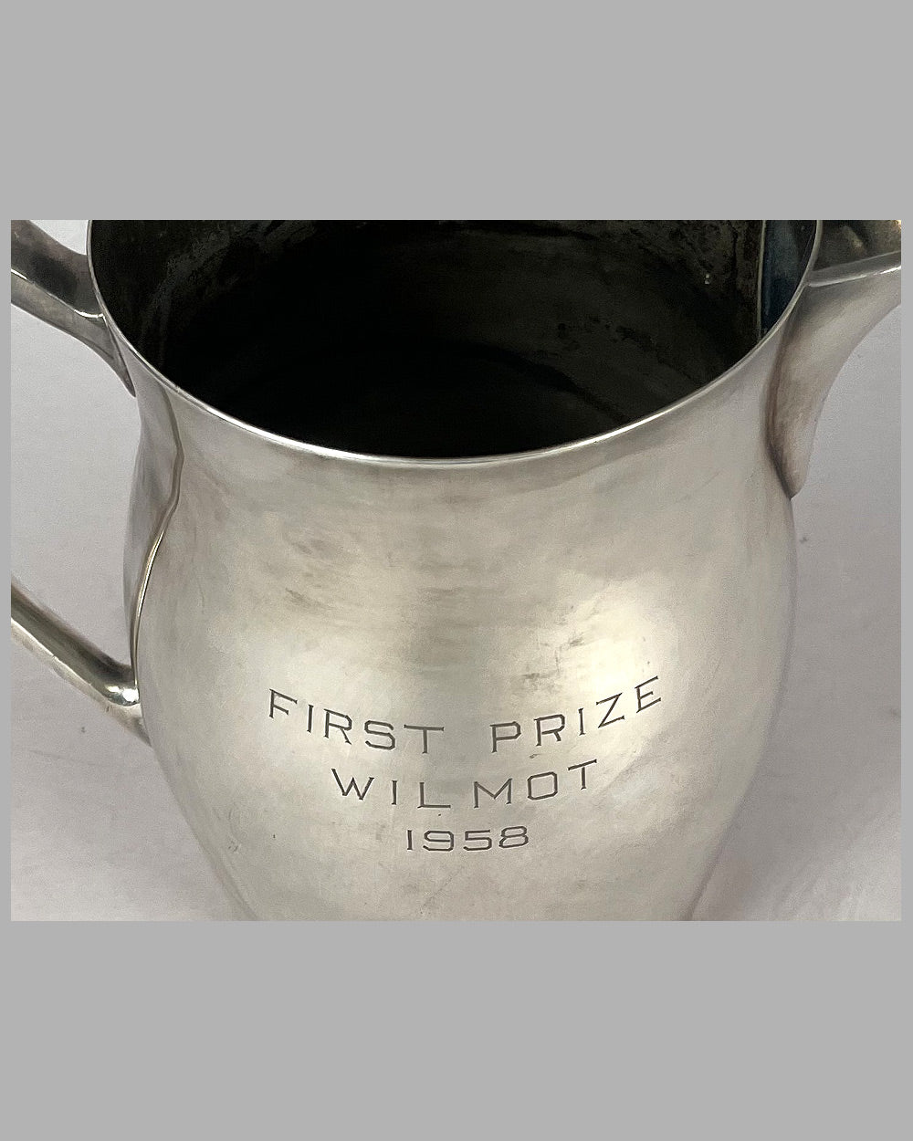 16 - Water pitcher trophy from Sports Car event in 1958 at Wilmot Raceway, Wisconsin