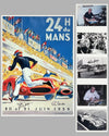 1959 - 24 Hours of Le Mans official ACO reproduction poster, autographed by the winners Shelby & Salvadori 2