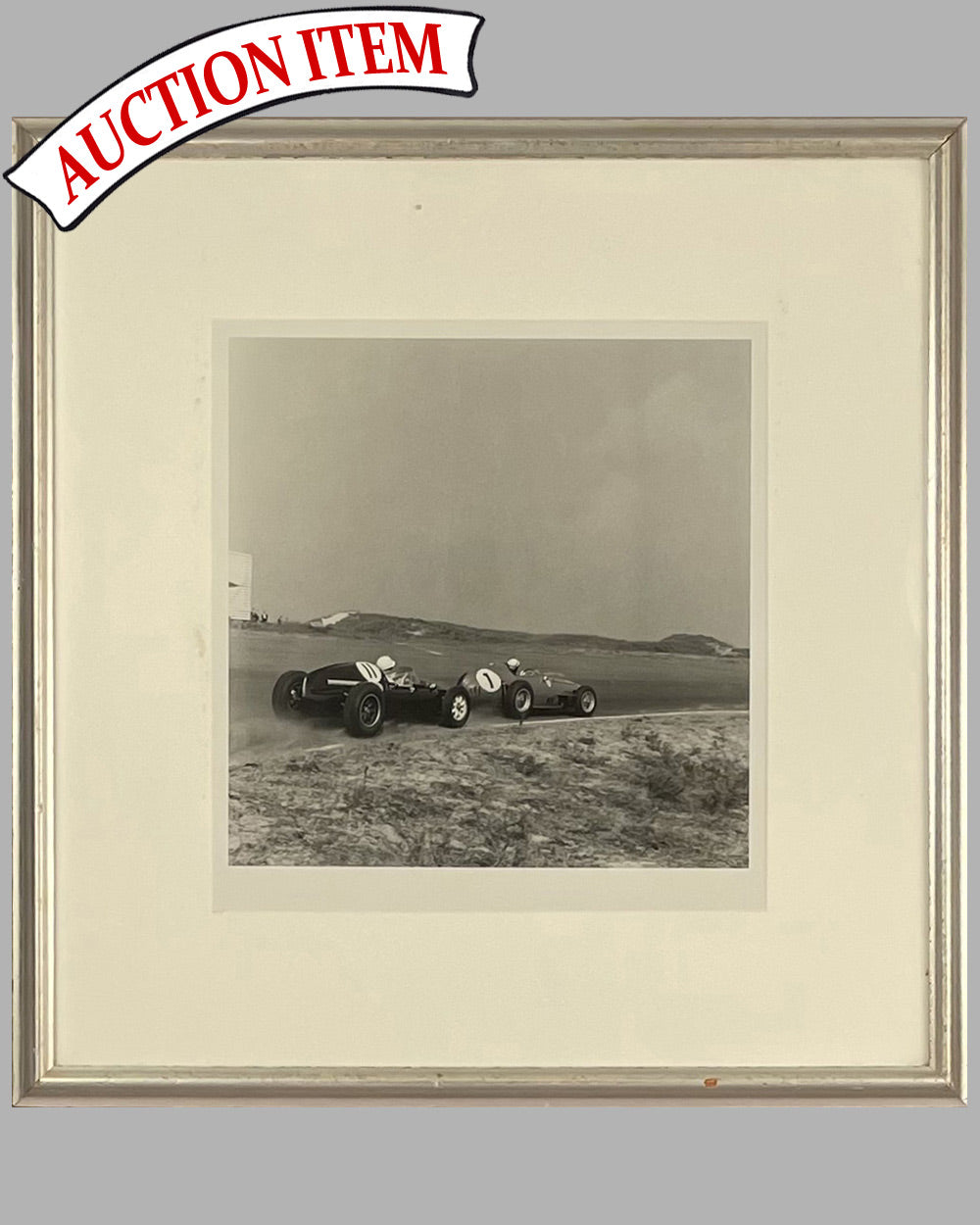 1959 Dutch Grand Prix in Zandvoort, b&amp;w photograph by Jesse Alexander