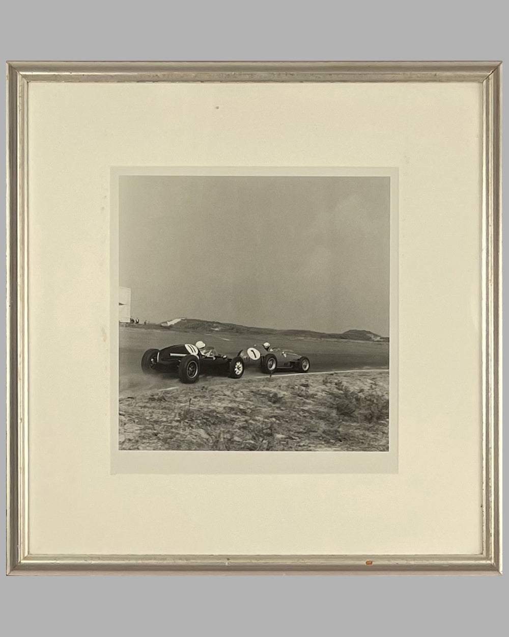 1959 Dutch Grand Prix in Zandvoort, b&amp;w photograph by Jesse Alexander