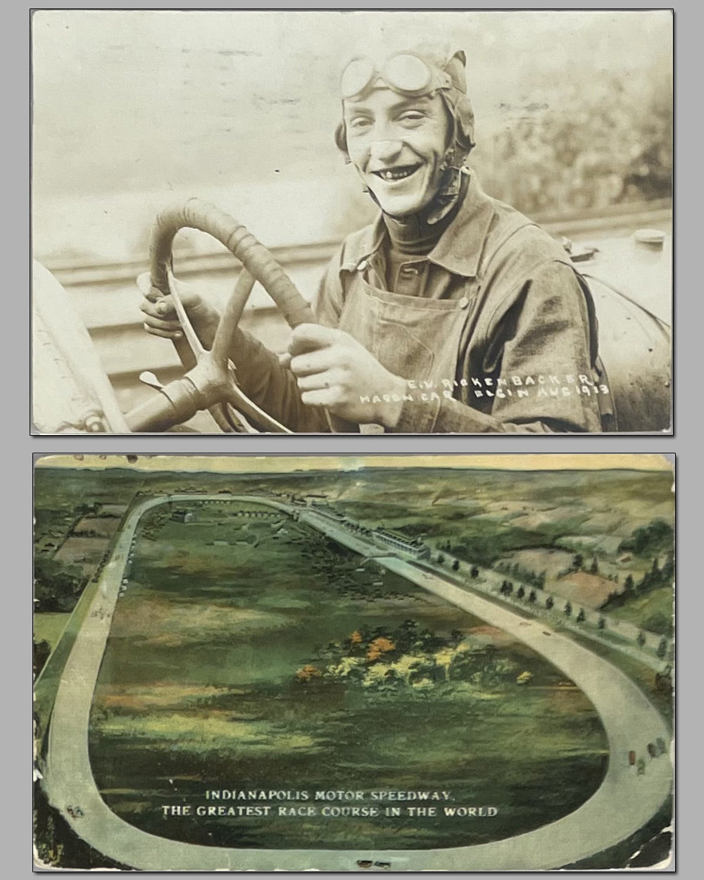 Collection of 6 period postcards from the Indianapolis Motor Speedway 2