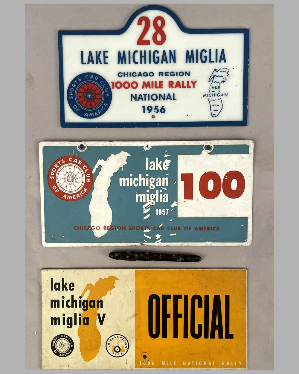 Six Rally plaques for the 1000 mile rally in the 1950’s and 1960’s 2