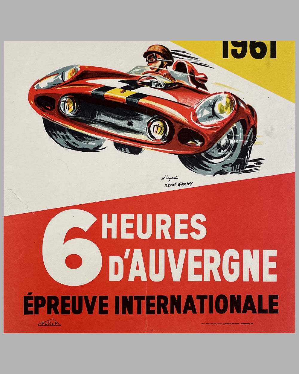 1961 6 Heures d’Auvergne original poster by René Garmy 3