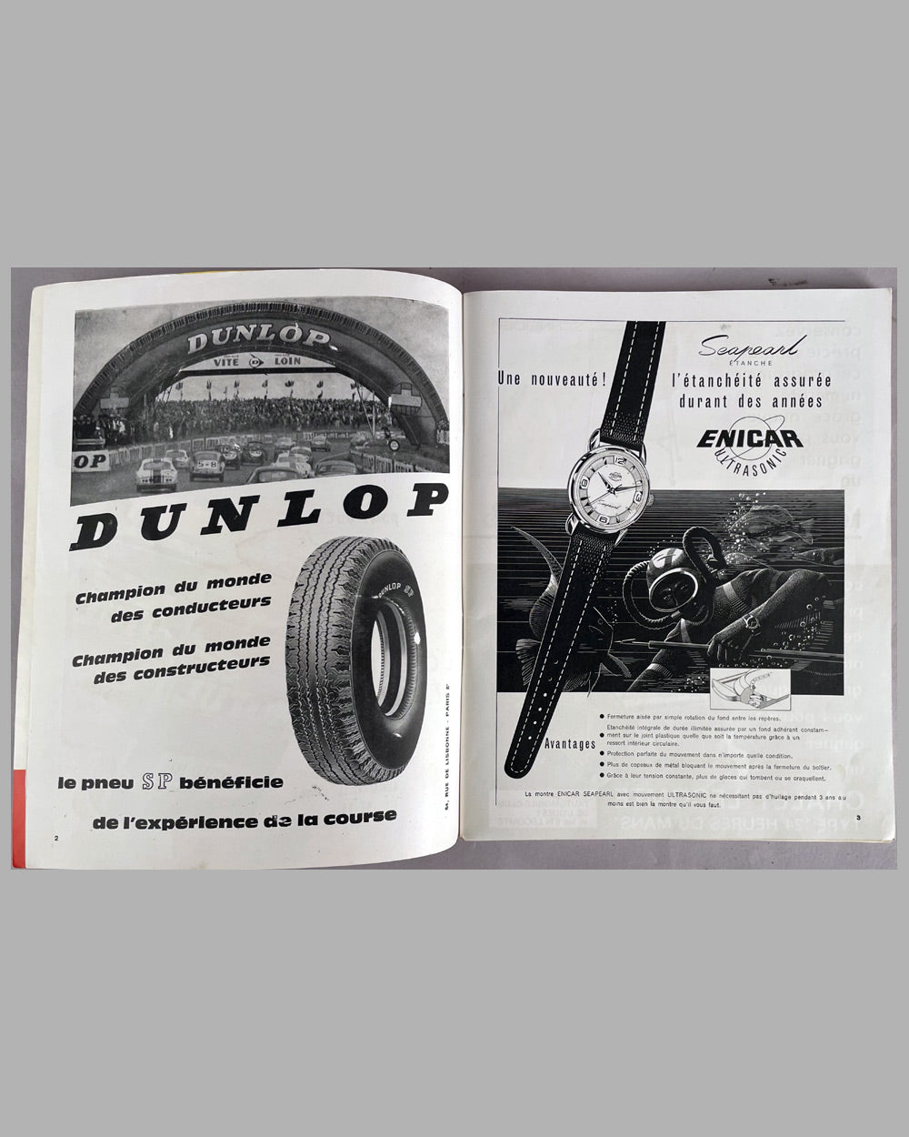 1963 24 Hours of Le Mans original program w/ cover artwork by G. Leygnac 2