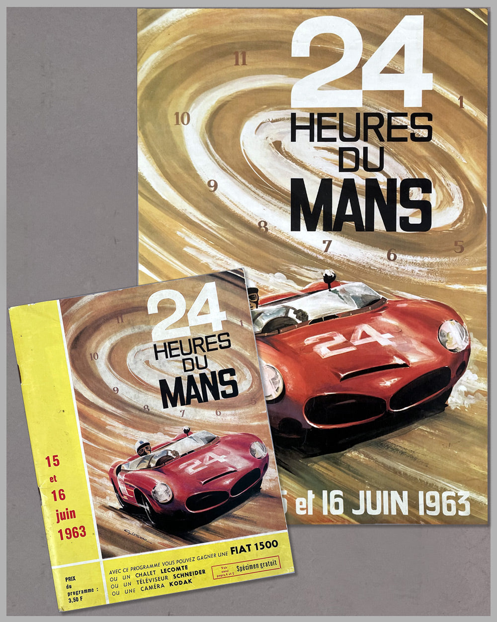 1963 24 Hours of Le Mans original program and poster