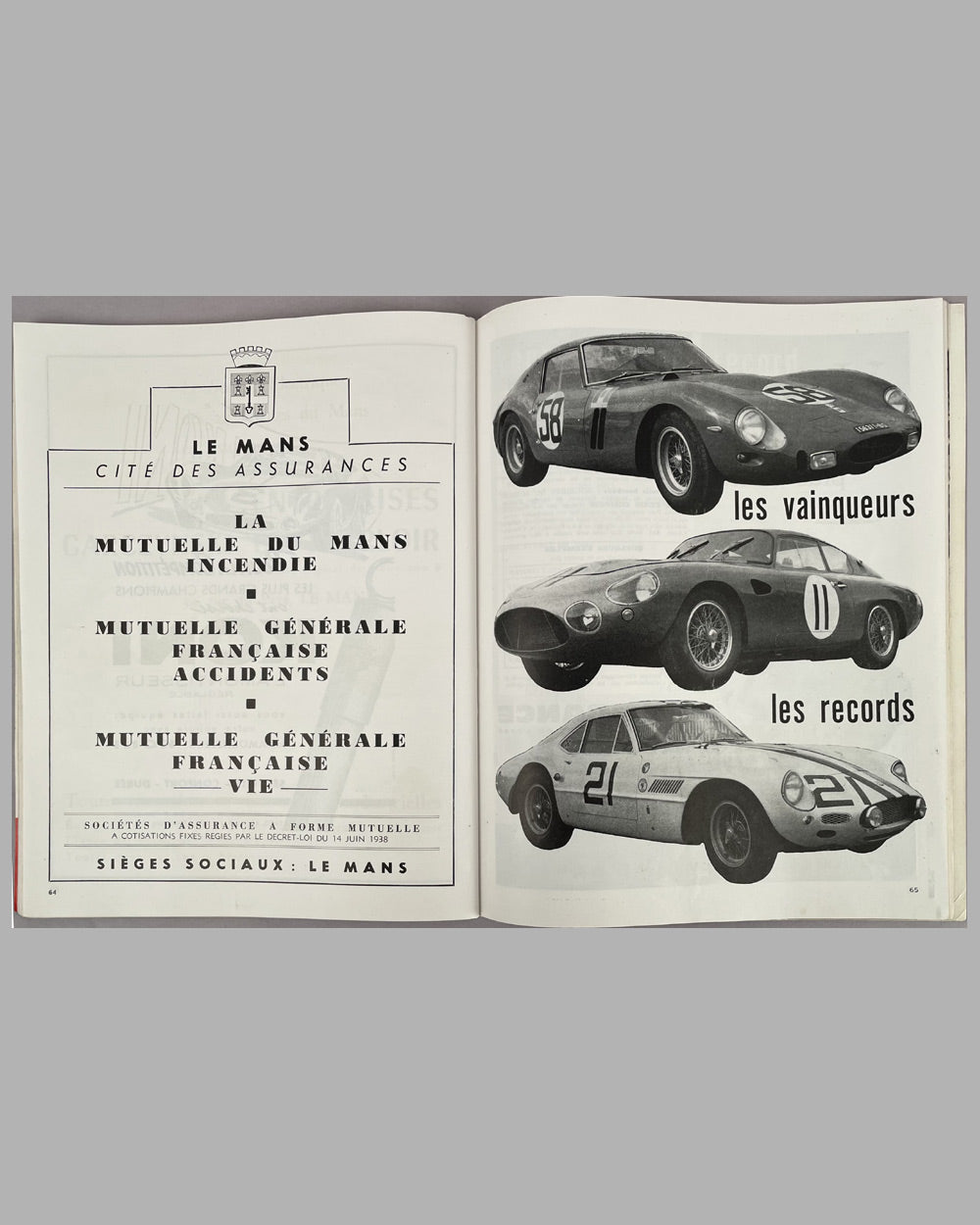 1963 24 Hours of Le Mans original program and poster 3