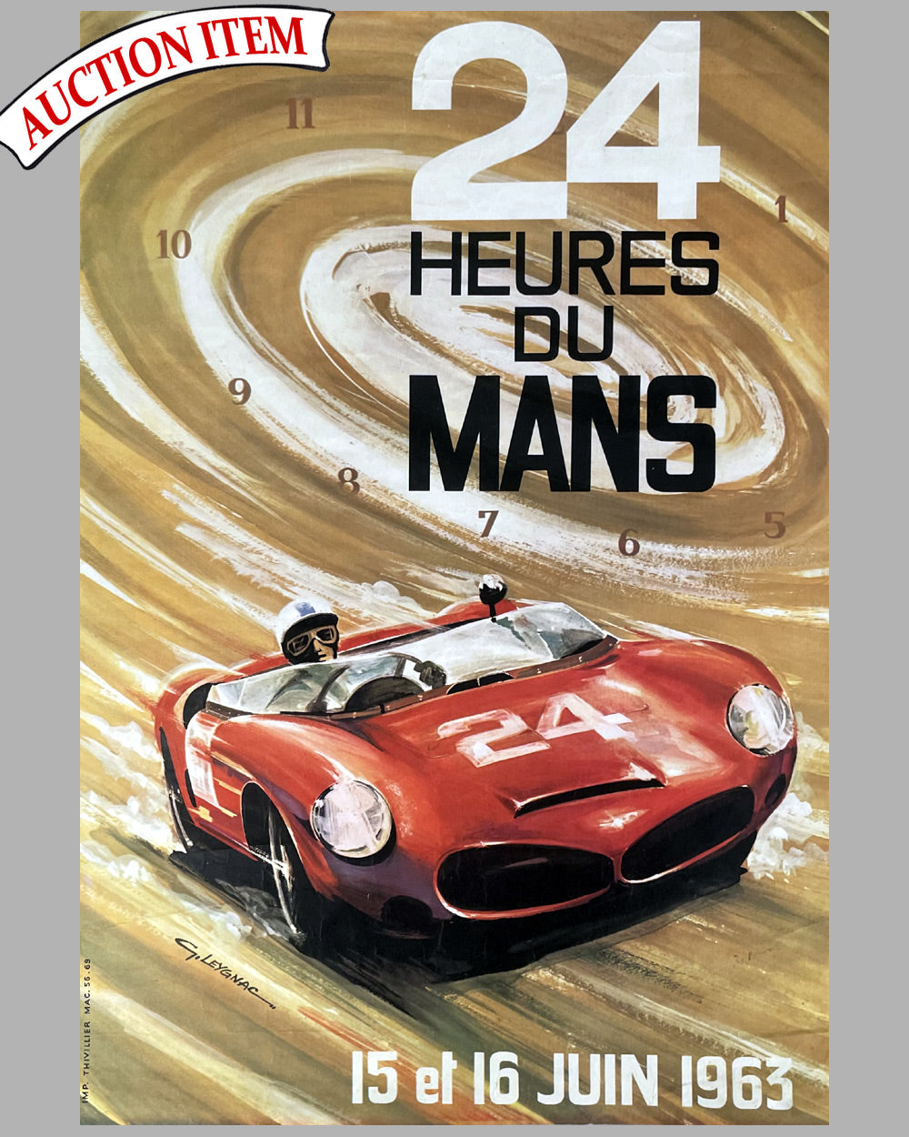24 Hours of Le Mans 1963 poster by G. Leygnac