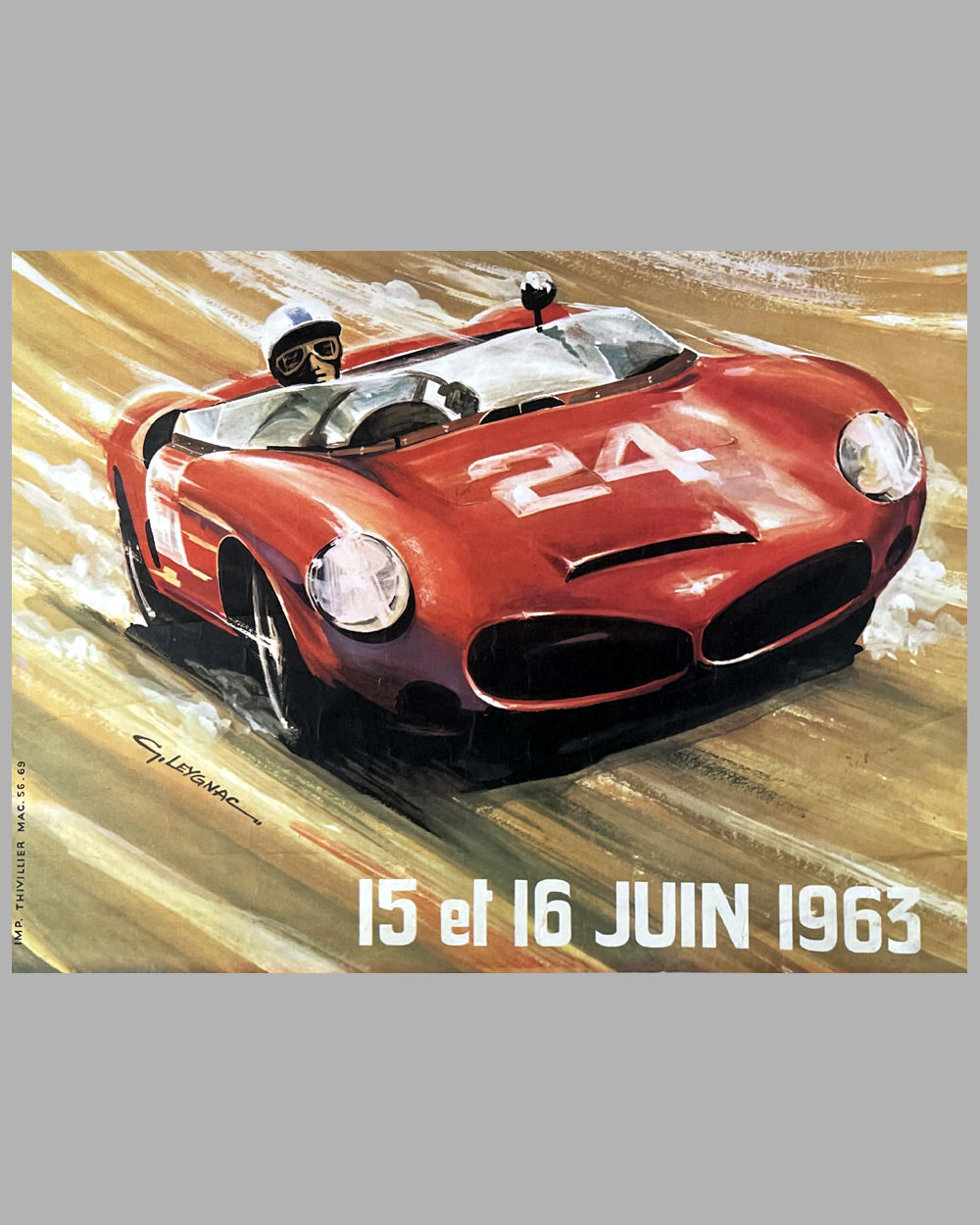 24 Hours of Le Mans 1963 poster by G. Leygnac 3