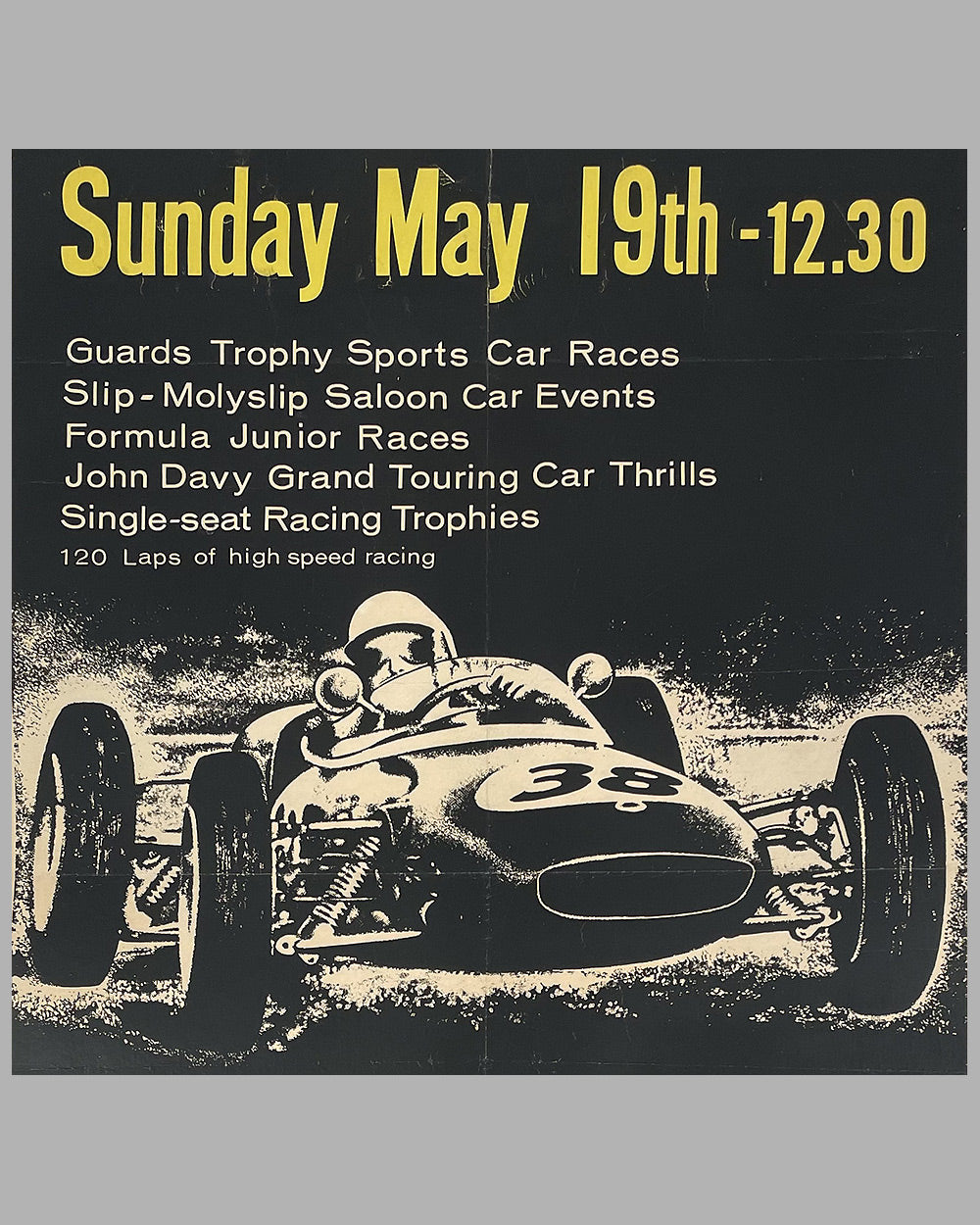 1963 Brands Hatch original racing poster 2