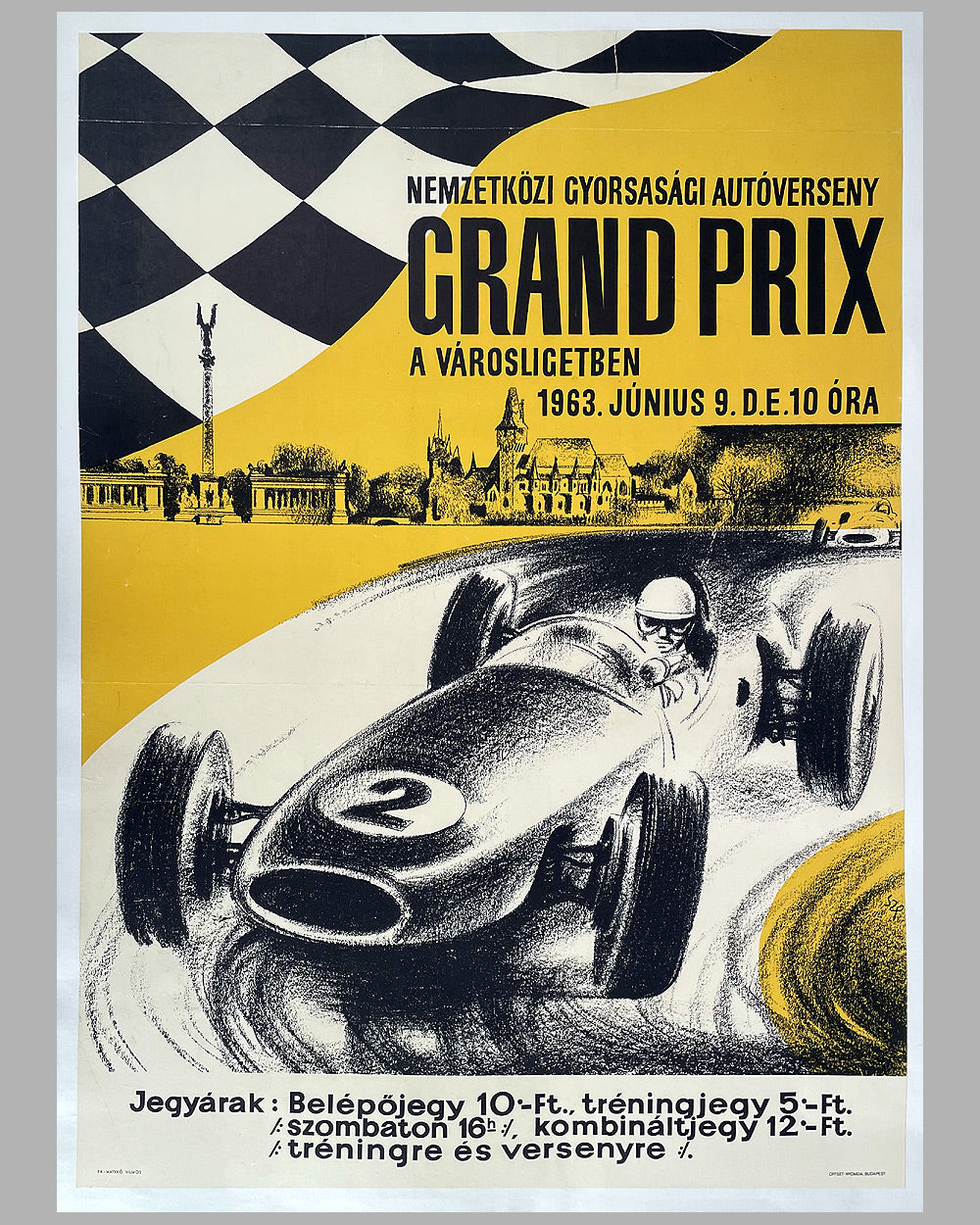 1963 Grand Prix of Budapest original poster