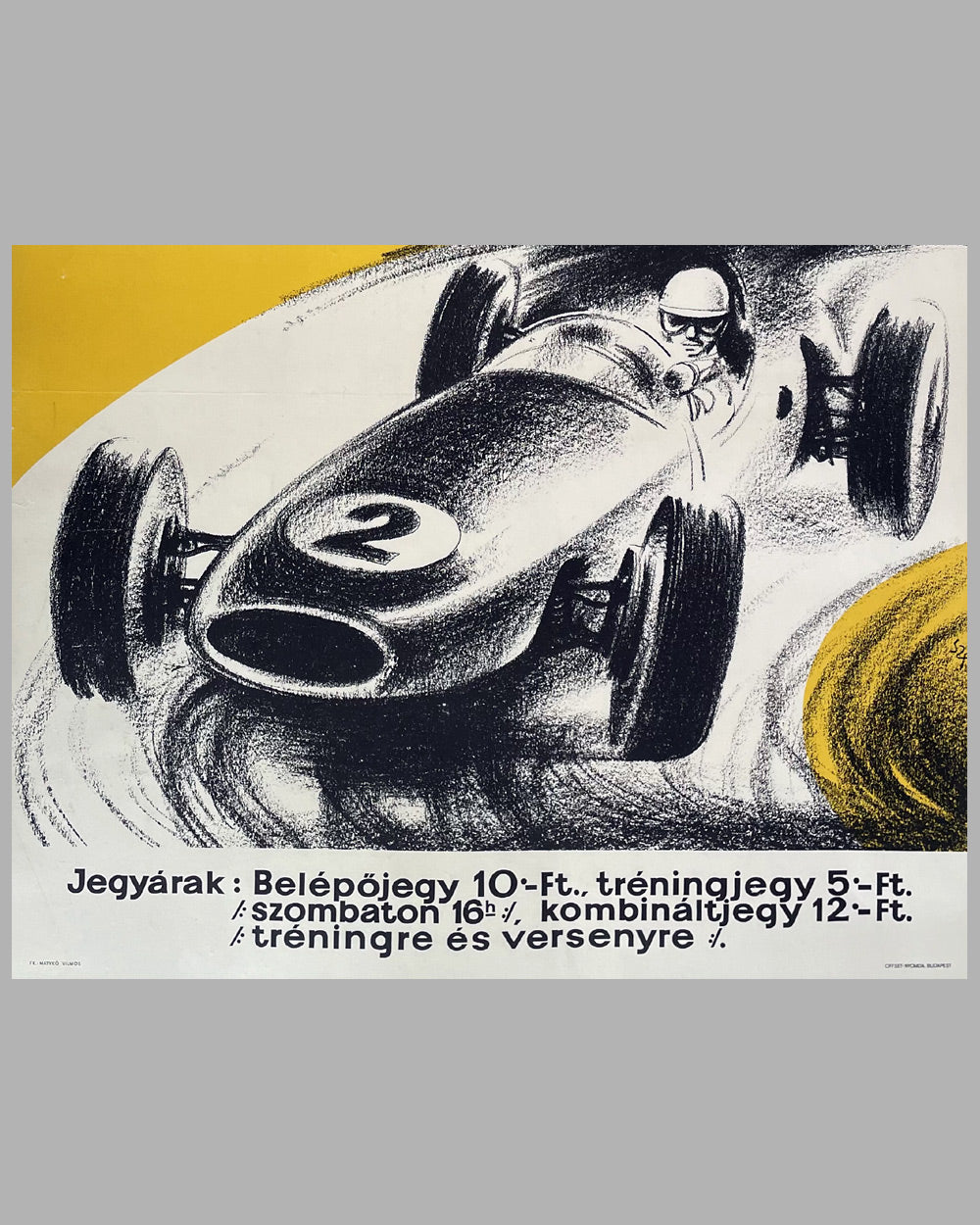 1963 Grand Prix of Budapest original poster 3