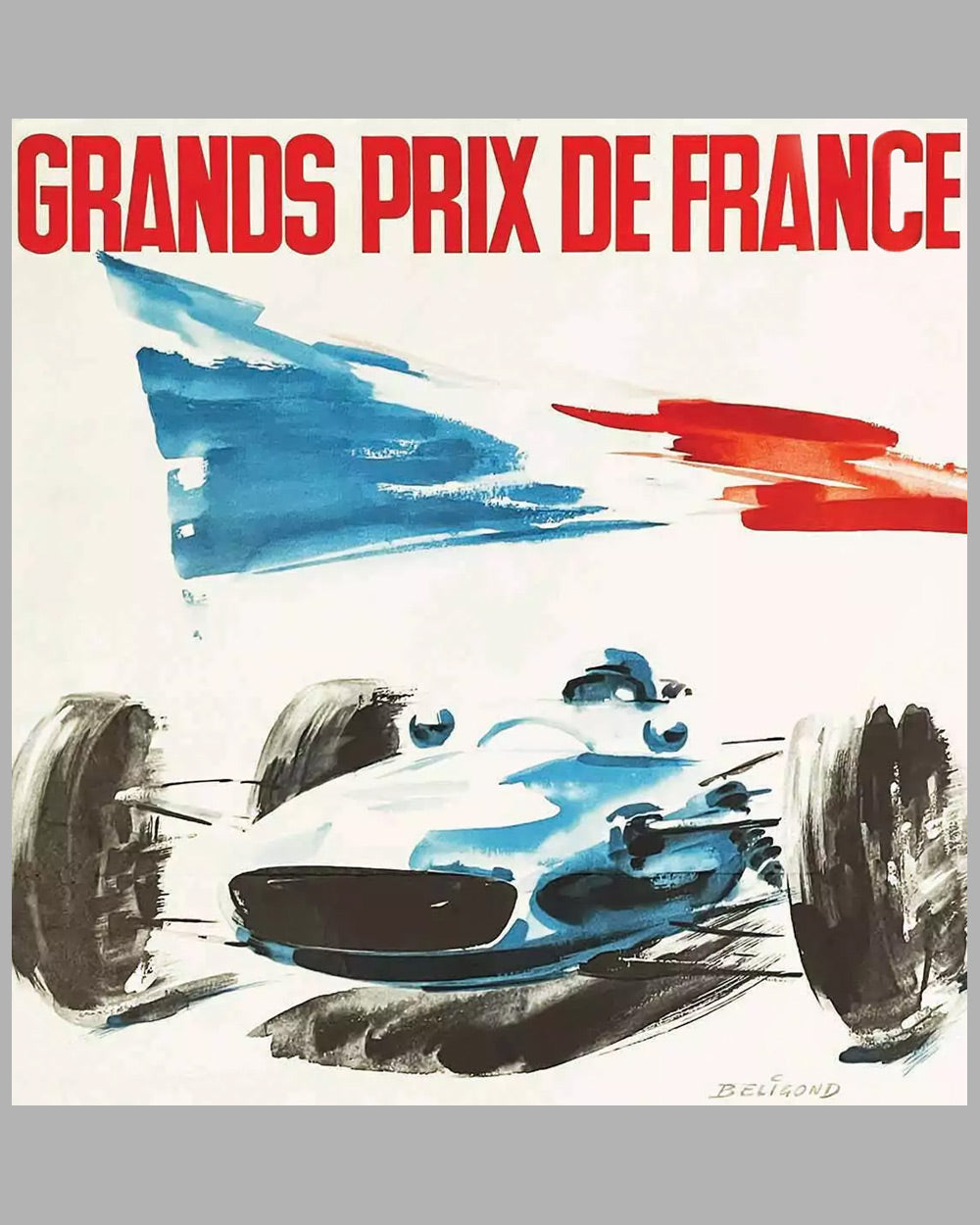 1964 Grand Prix of France original poster by Beligond 2