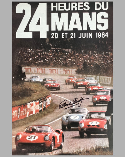 1964 – 24 Hours of Le Mans ACO poster, autographed by Carroll Shelby 2