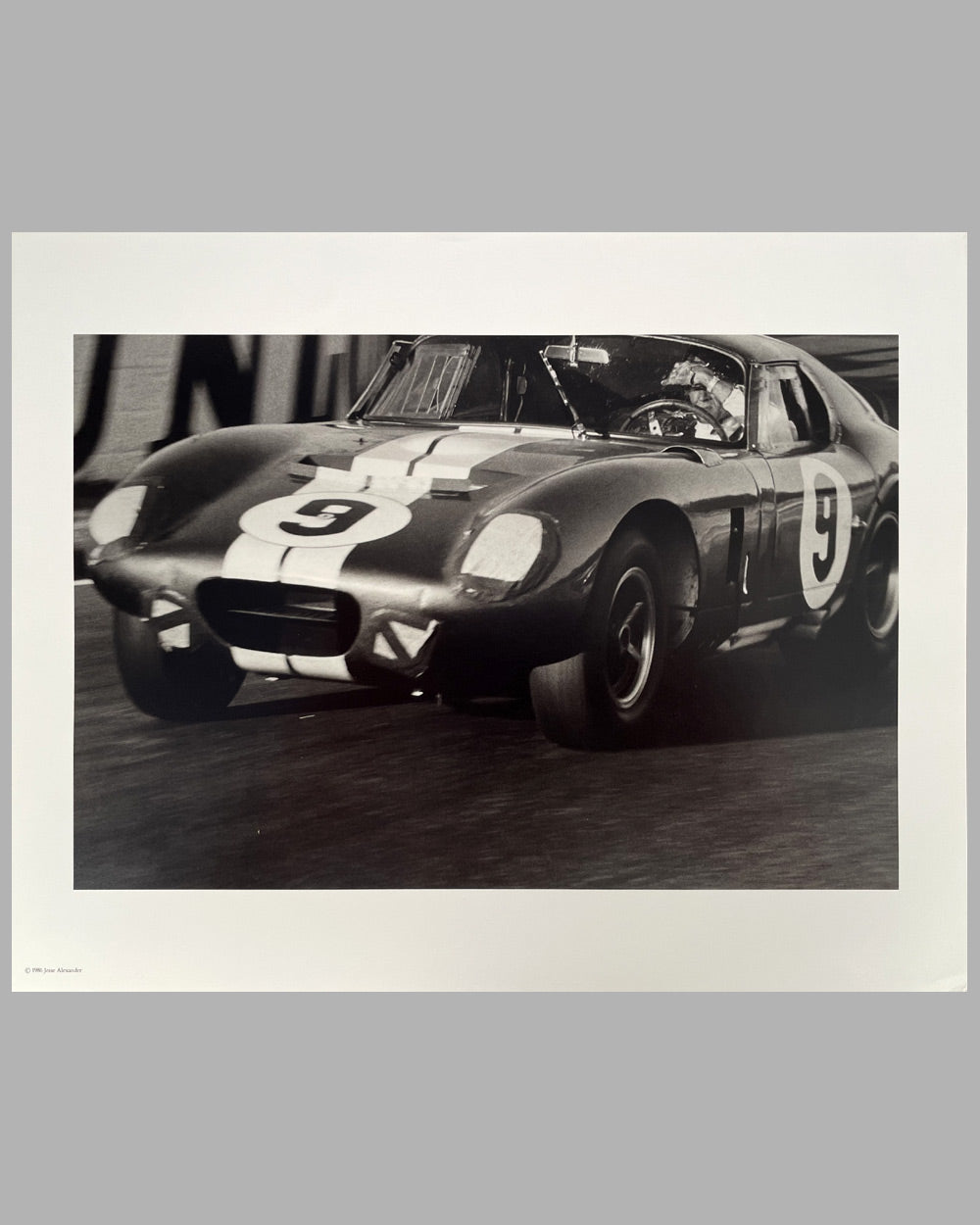 Dan Gurney in his Cobra Daytona Coupe b&amp;w photo by Jesse Alexander