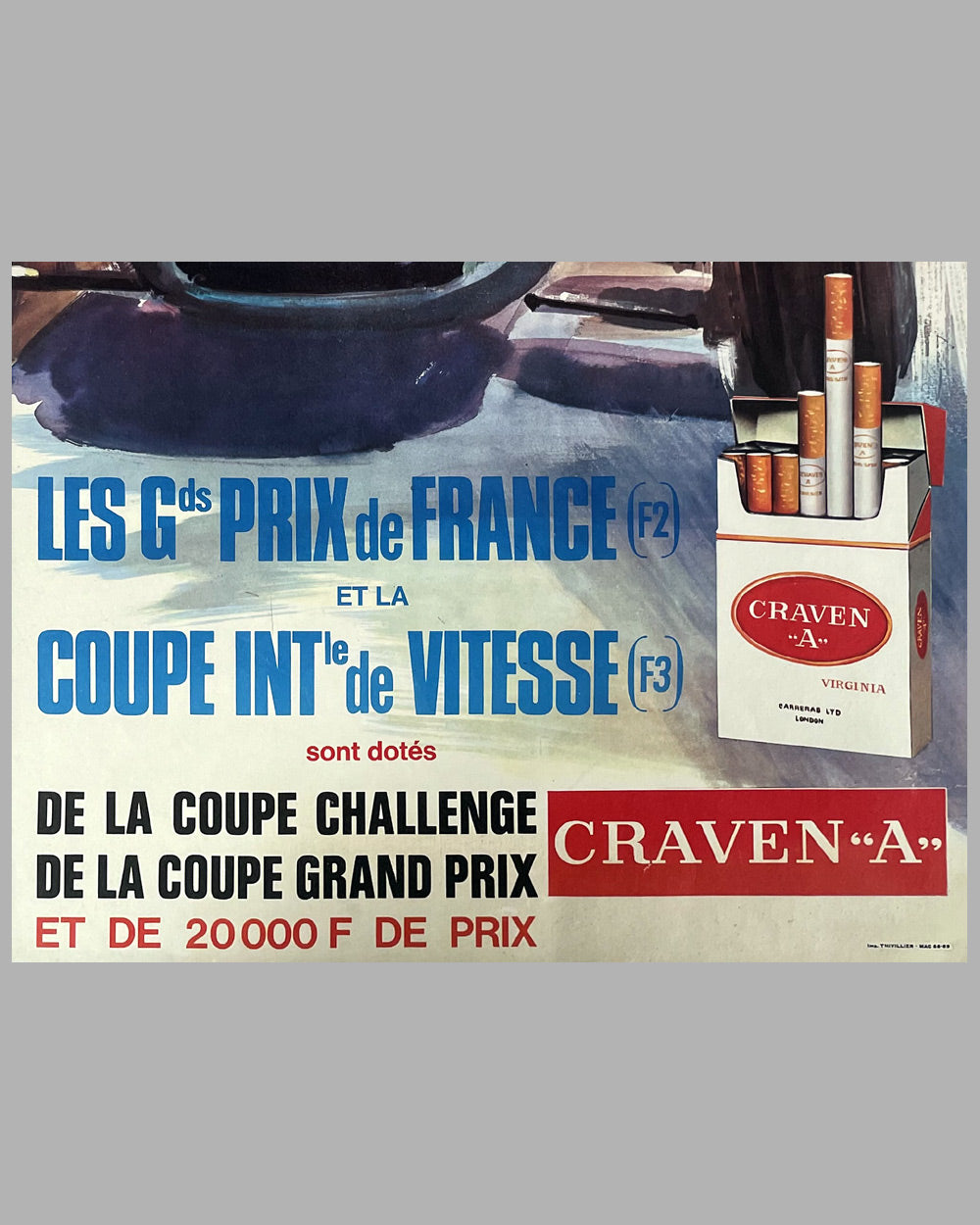 1966 Grand Prix de France Formula II and Formula III race in Albi, France poster by Beligond 3