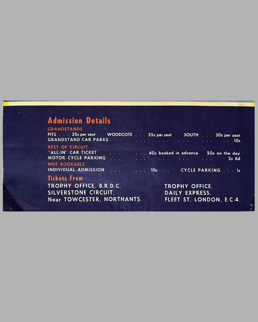 Silverstone Daily Express Trophy 1966 original poster 3