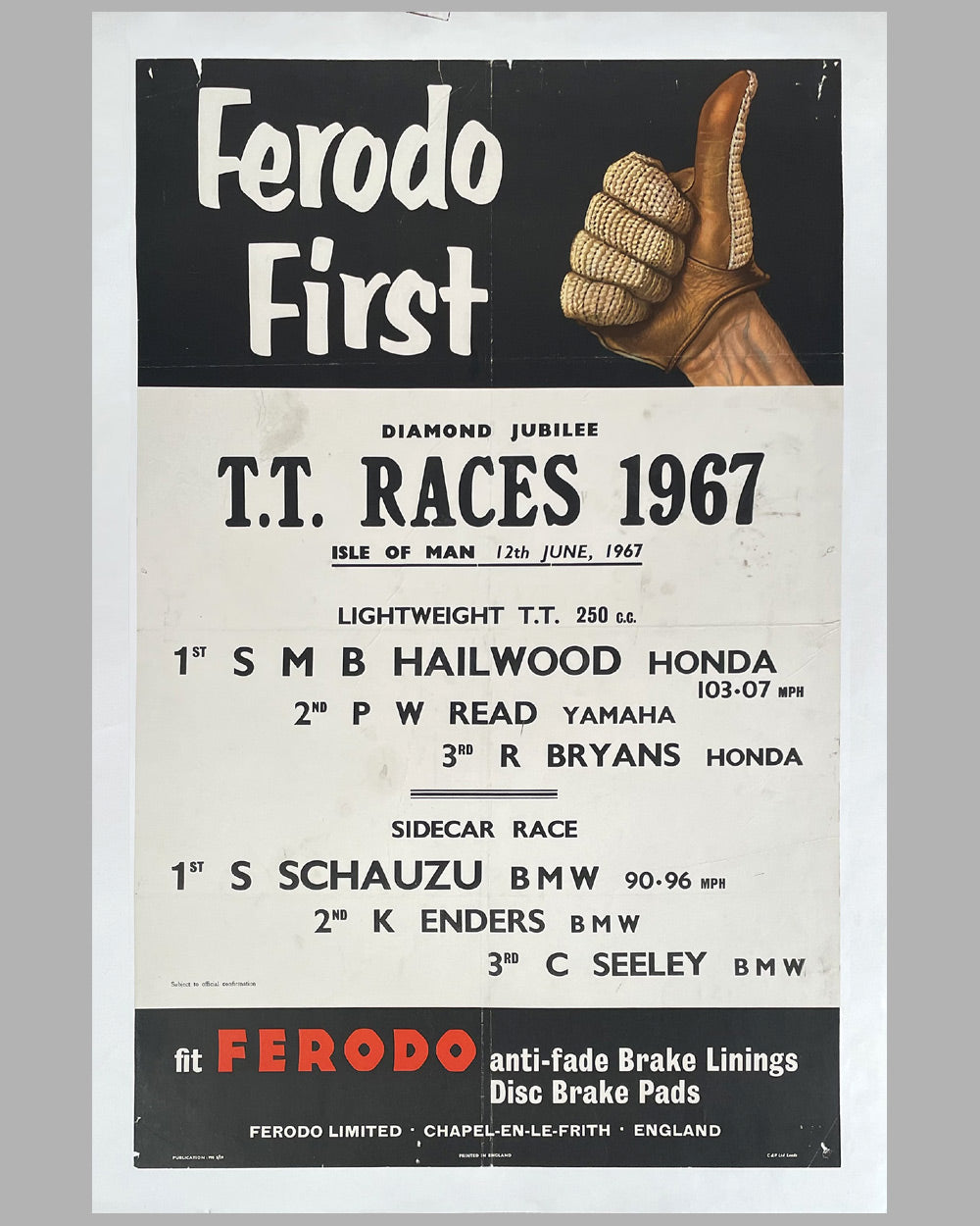 Ferodo, 1967 original poster