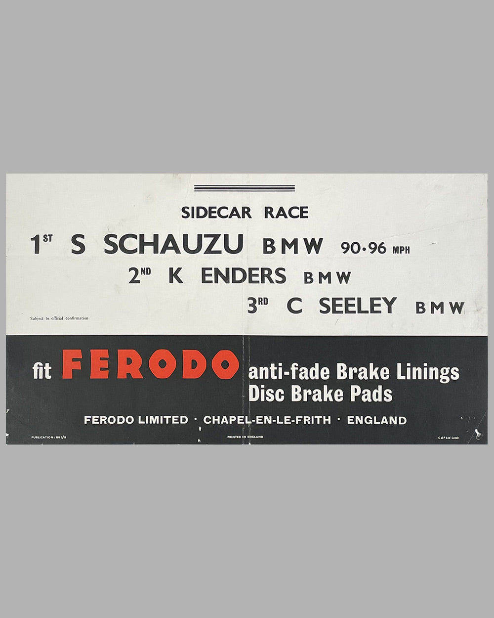 Ferodo, 1967 original poster 3