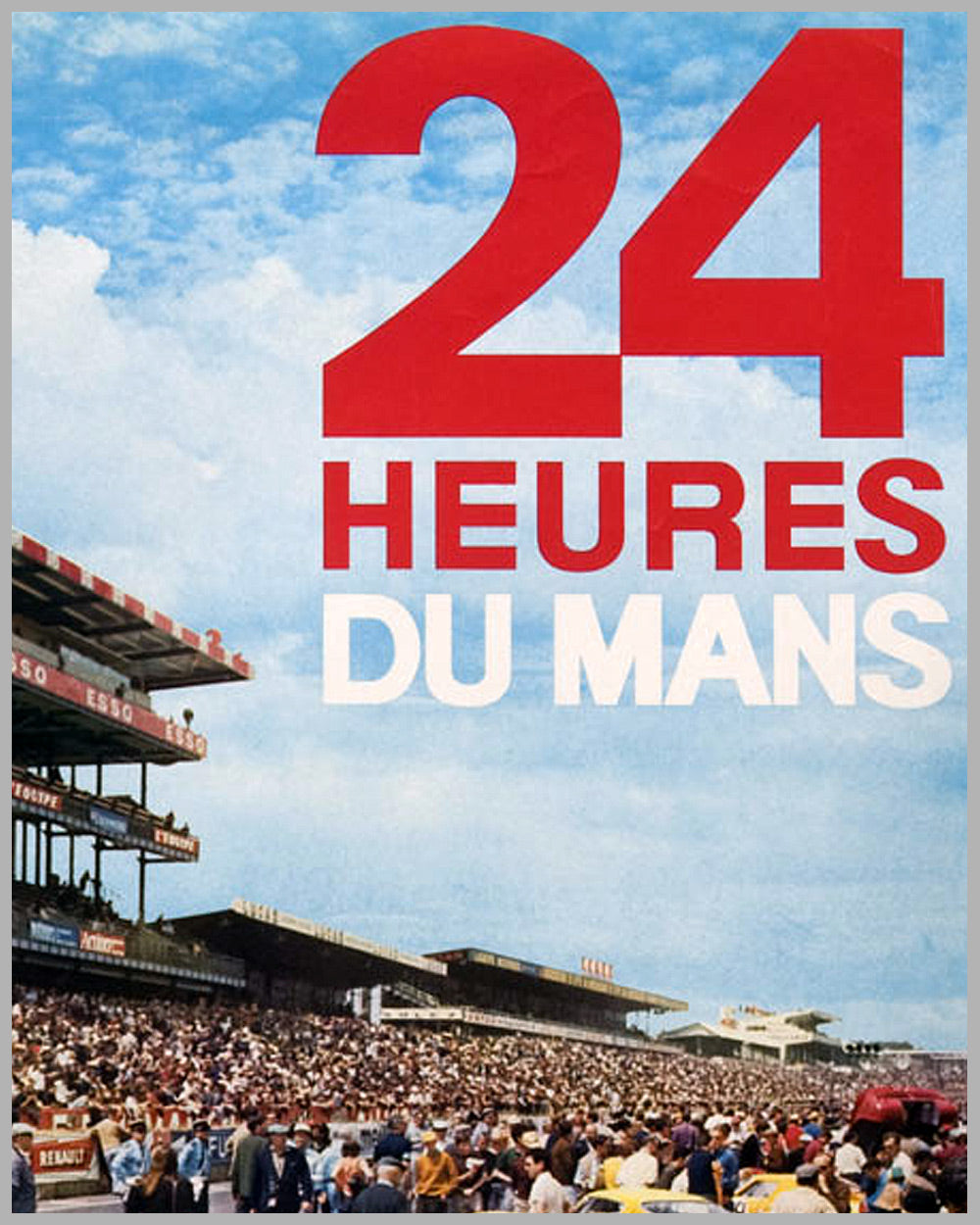 1967 - 24 Hours of Le Mans original official event poster by Andre Delourmel, France 2