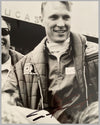 Dan Gurney and A.J. Foyt b&w photograph, autographed by Gurney 2