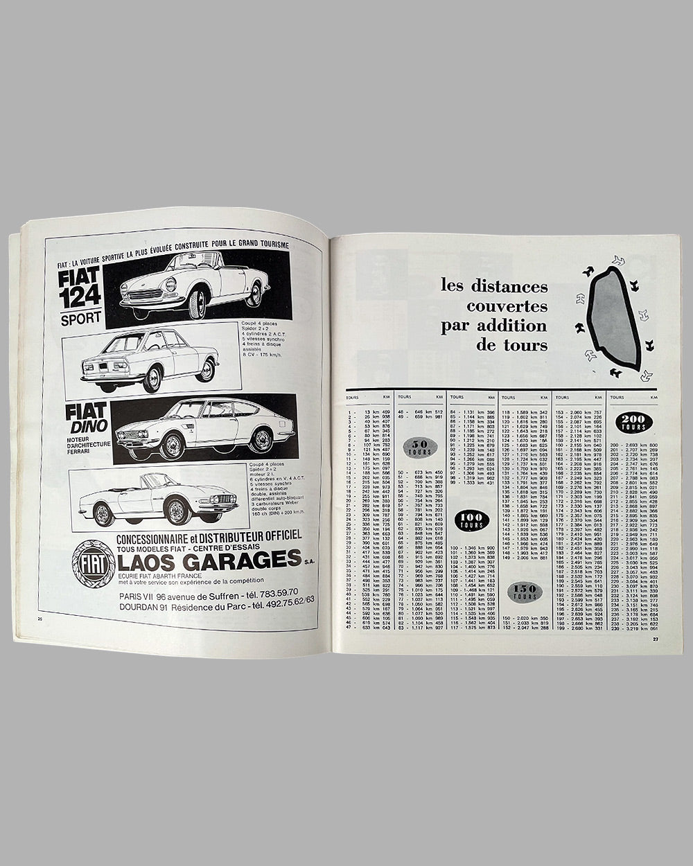 1968 24 Hours of Le Mans race program, with cover photo by André Delourmel 2