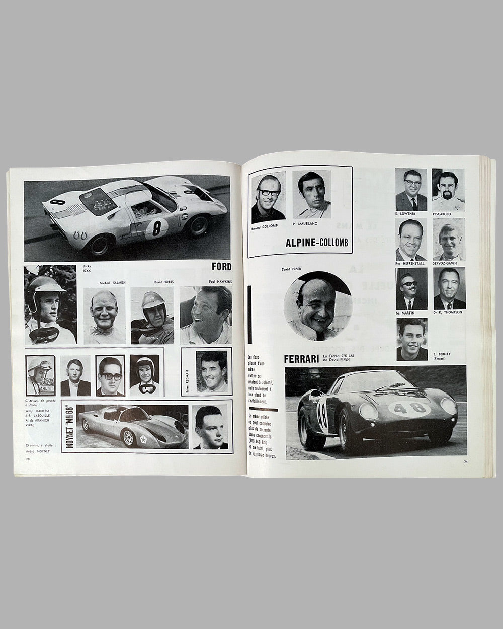 1968 24 Hours of Le Mans race program, with cover photo by André Delourmel 5