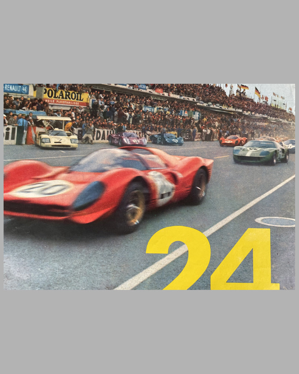 24 Heures du Mans 1968 original poster by André Delourmel 2