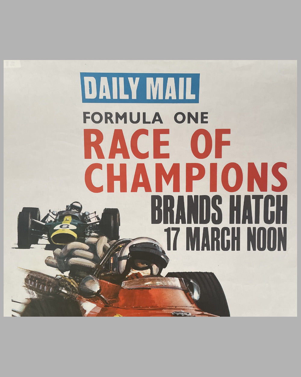 Formula 1, race of Champions original poster, 1968 by Michael Turner 2