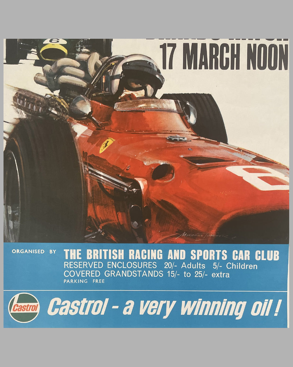 Formula 1, race of Champions original poster, 1968 by Michael Turner 3