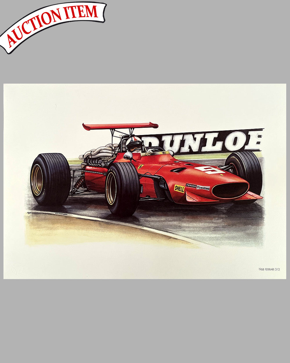 1968 Ferrari 312 print by Paolo d’Alessio