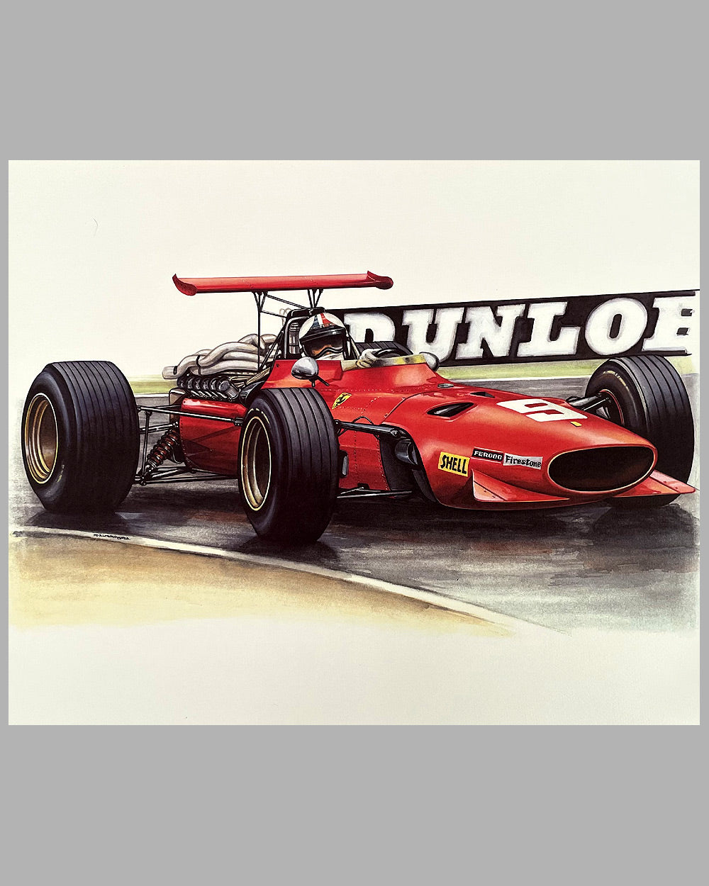 1968 Ferrari 312 print by Paolo d’Alessio 2